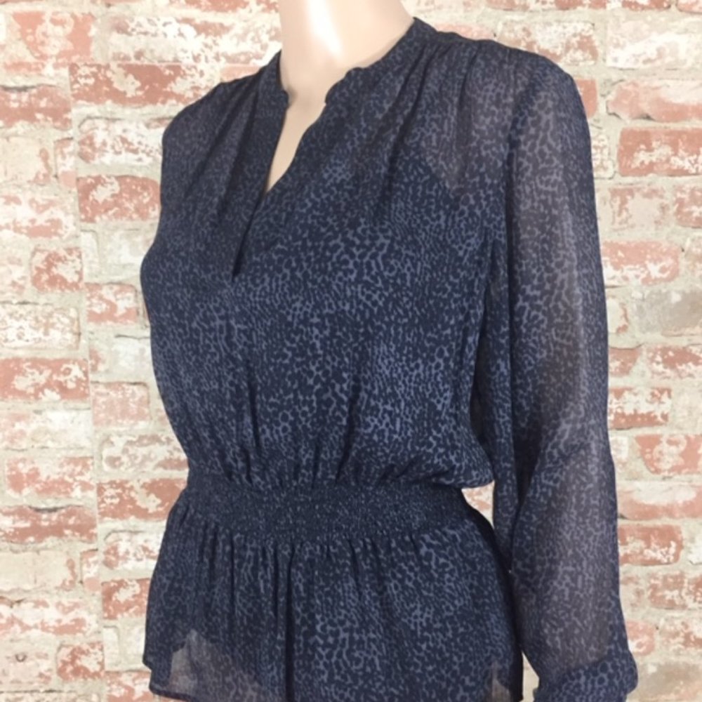 Theory Long Sleeve Silk Blouse / Top